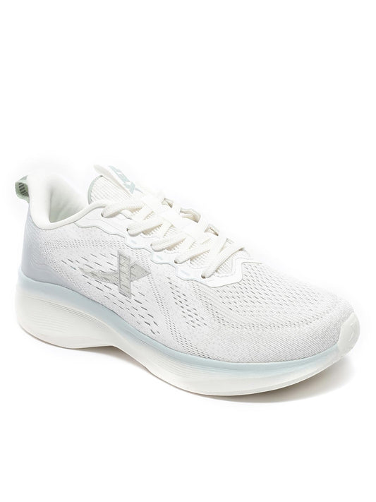 XTEP Canvas White,Green Running Shoes for Women Euro- 39