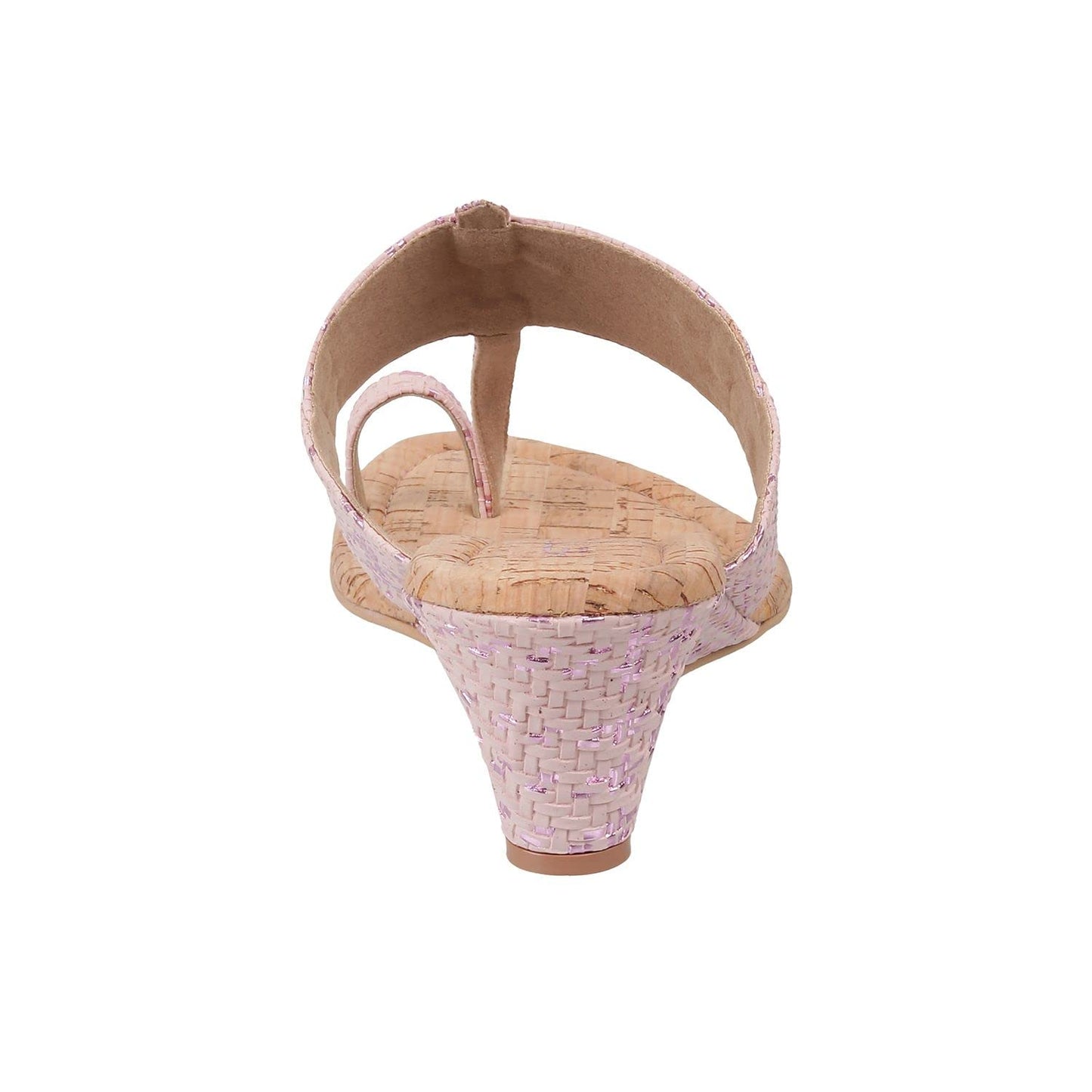 Metro Women Ethinc Kolhapuri Heel Sandal Rose Gold UK/5 EU/38 (32-1707)