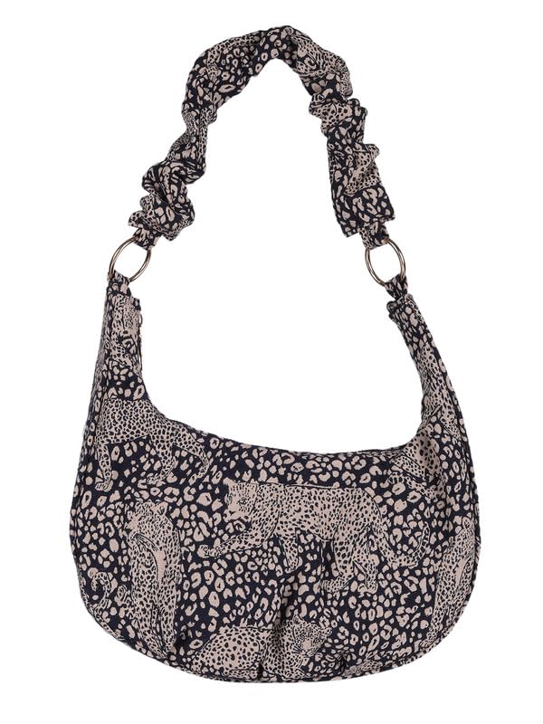 MINI WESST Women's Multi Graphic Fabric Hobo Bag (MWHB227PR)