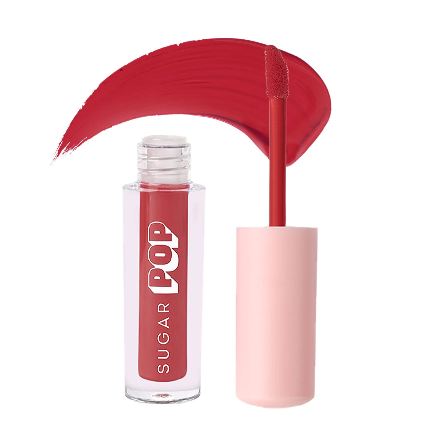 SUGAR POP Matte Lipcolour - 07 Wine (Berry Red) – 1.6 ml - Lasts Up to 8 hours l Red Lipstick & SUGAR POP Matte Lipcolour - 14 Brick (Red with hints of orange) – 1.6 ml l Non-Drying, Smudge Proof