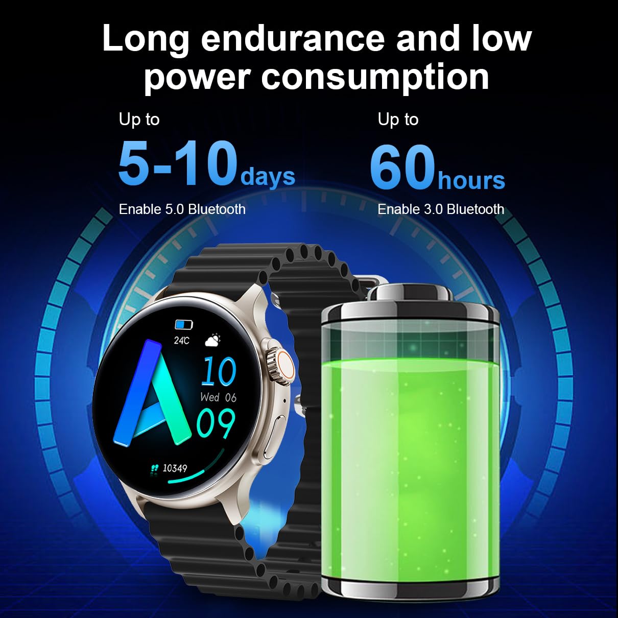 French Connection Nexus Premium Smart Watch with Black Silicone Strap - FCSW03-2