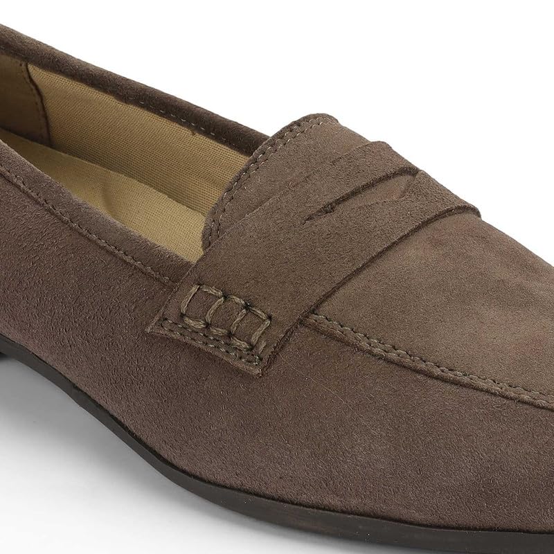 tresmode Suave Brown Women's Casual Loafers | Vegan Friendly Leather | TPR Sole in Size 7 UK / 40 EU