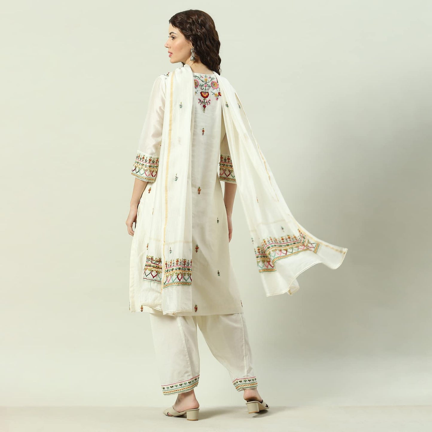 BIBA Women's Cotton Blend Salwar Suit Set (SKD7958AW22IVRY_Off White