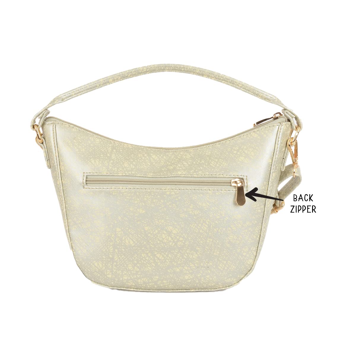 Baggit Women White Saddle Sling Bag Small Size | Ladies Stylish Casual Cross Body Purse Handbag