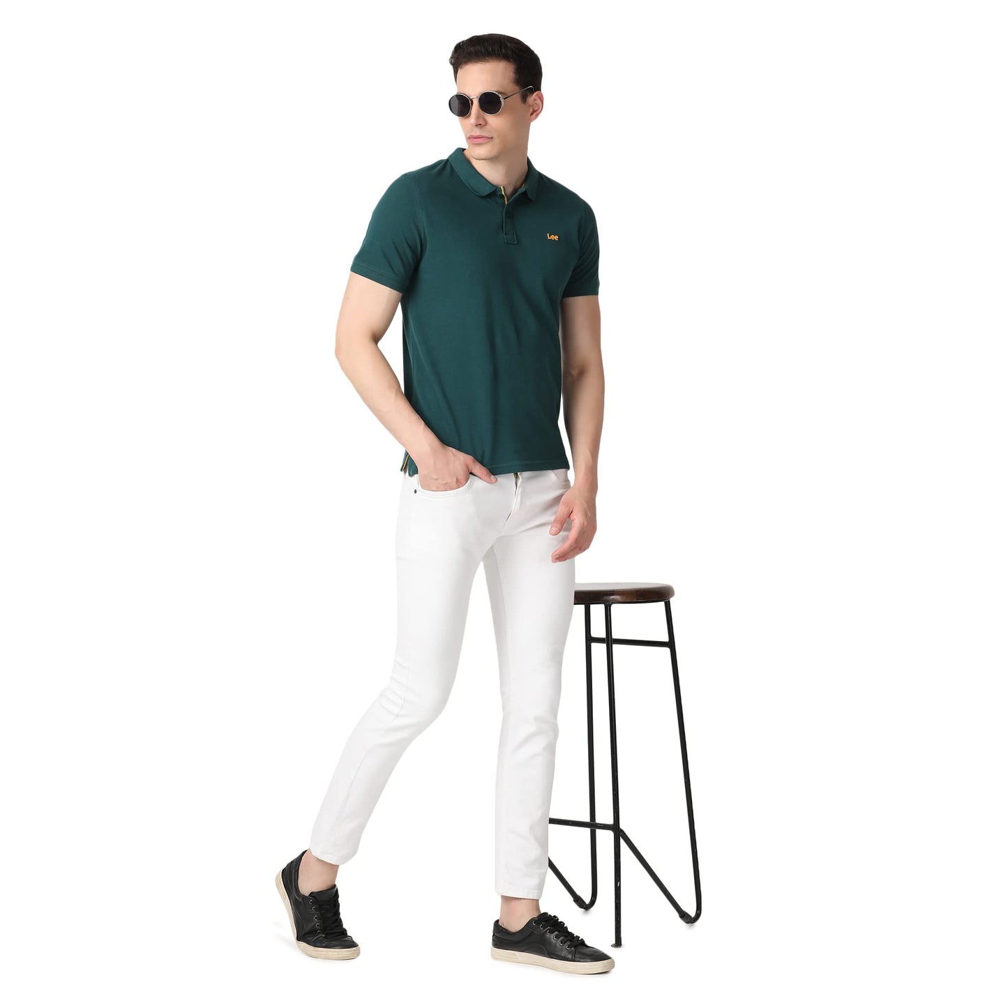 Lee Men's Slim Fit T-Shirt (LMTS003649_Green M)