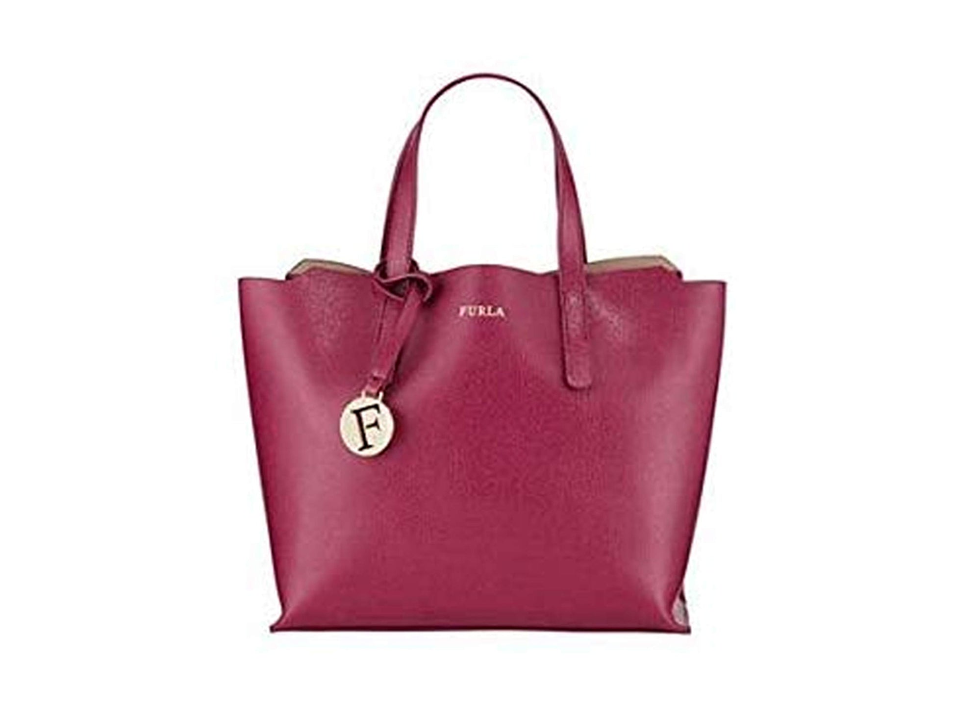 Furla Women's Tote Handbag, Saffiano Leather Maroon, Maroon, Tote