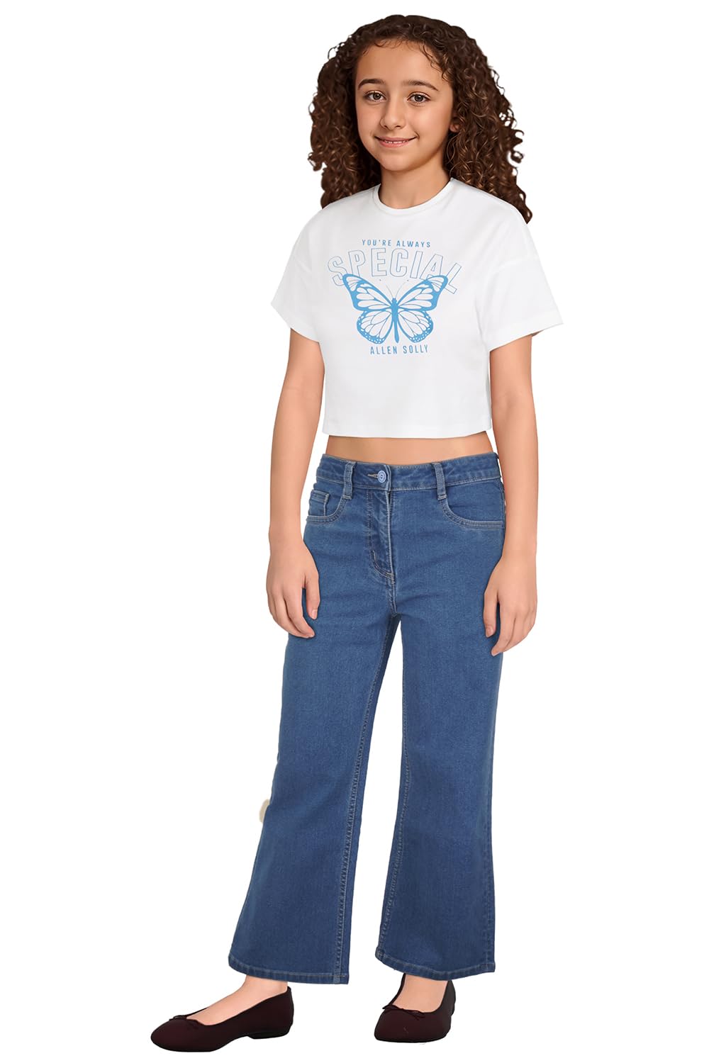 Allen Solly Girl's Regular Jeans (AGDNCWLBP14952_Blue