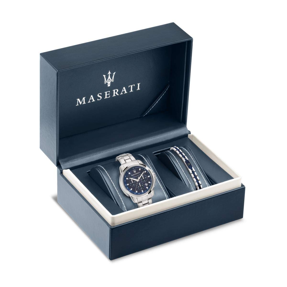 Maserati Successo Chronograph|Date Analog Blue Dial Colormen Watch- R8851121016