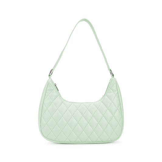 Fastrack Quilted Crush Shoulder Bag | Faux-Leather Women’s Bag | Zipper Closure with Silver Strap Accents & Utility Pockets | Gifts for Women