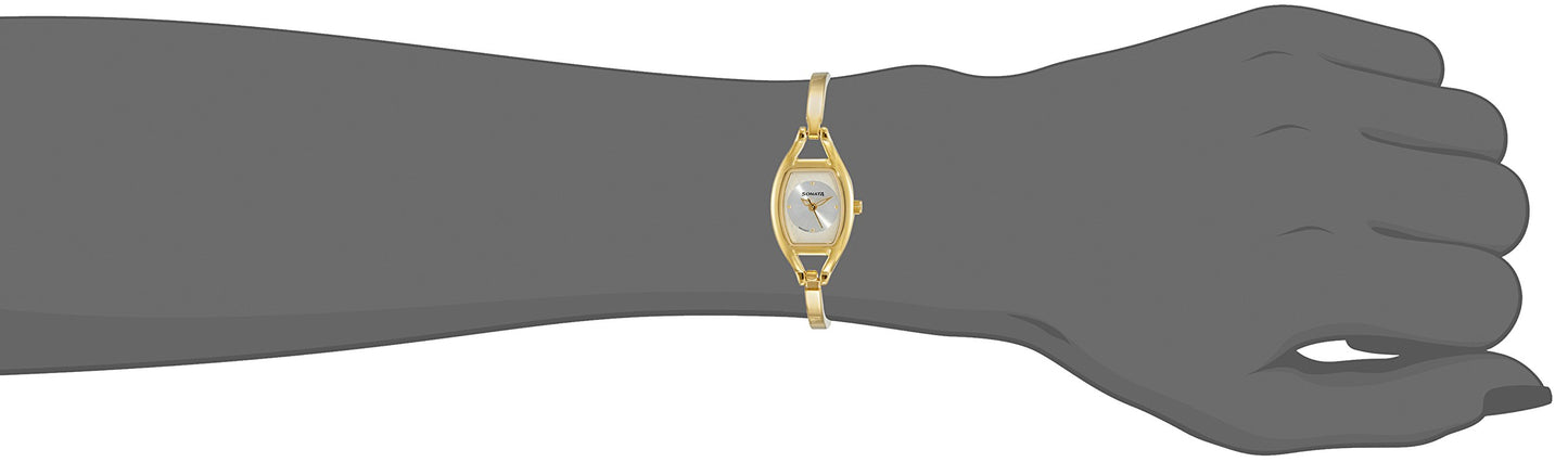 Sonata Pankh Silver Dial Women Watch With Metal Strap-NS8114YM06