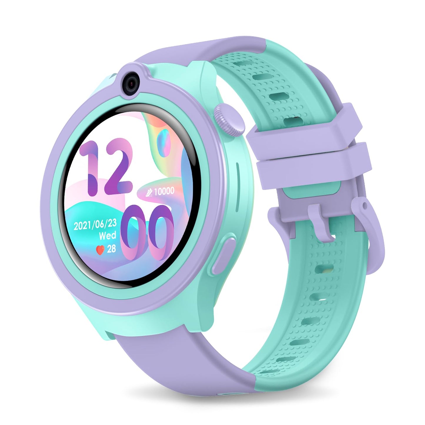 SPIKY Smart Watch for Kids Girls and Boys, GPS Tracking Smartwatch with 4G Sim Support, SOS, Long Battery, WiFi, IP68 | Voice & Video Call Watch (Purple)