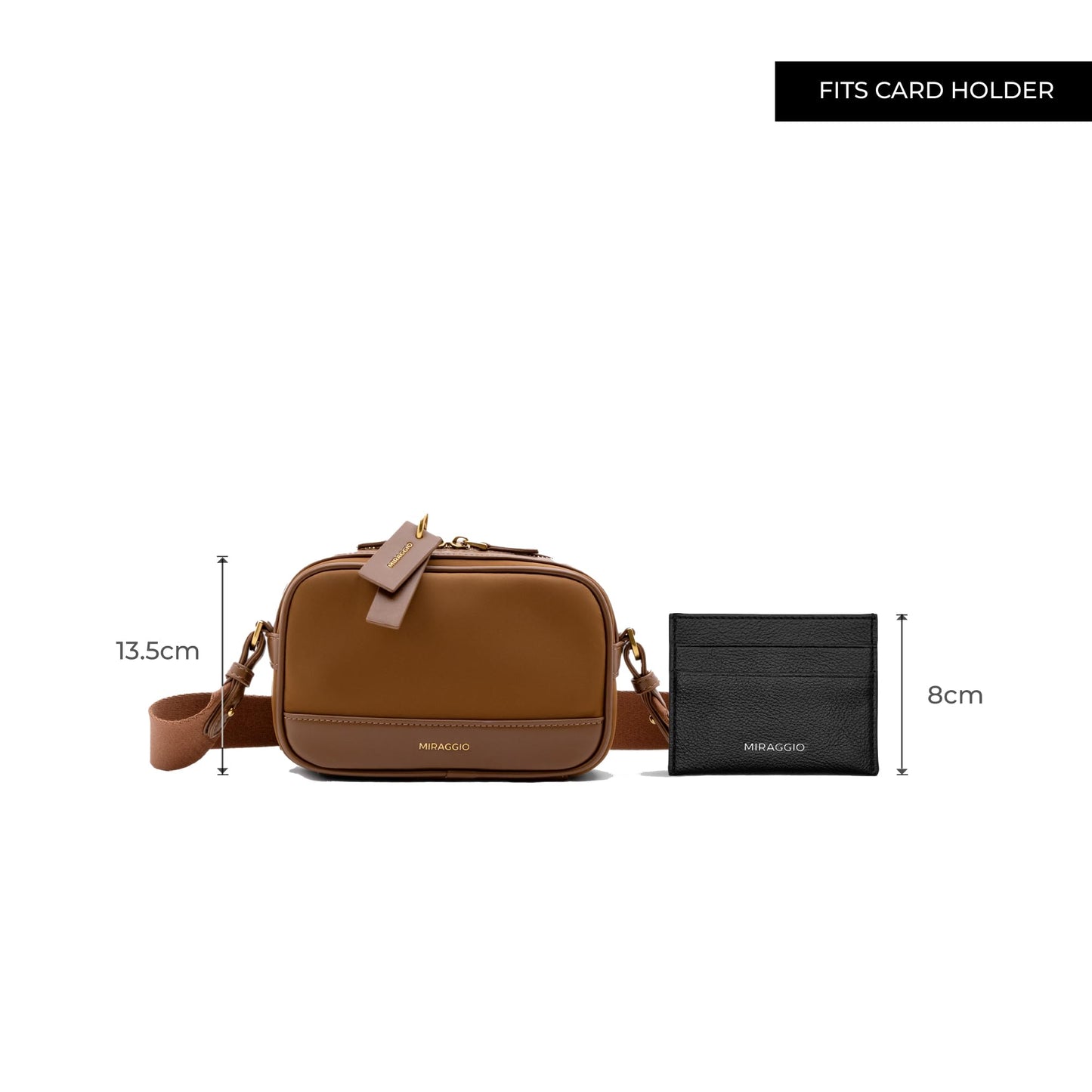 Miraggio Casey Crossbody Bag (Brown)