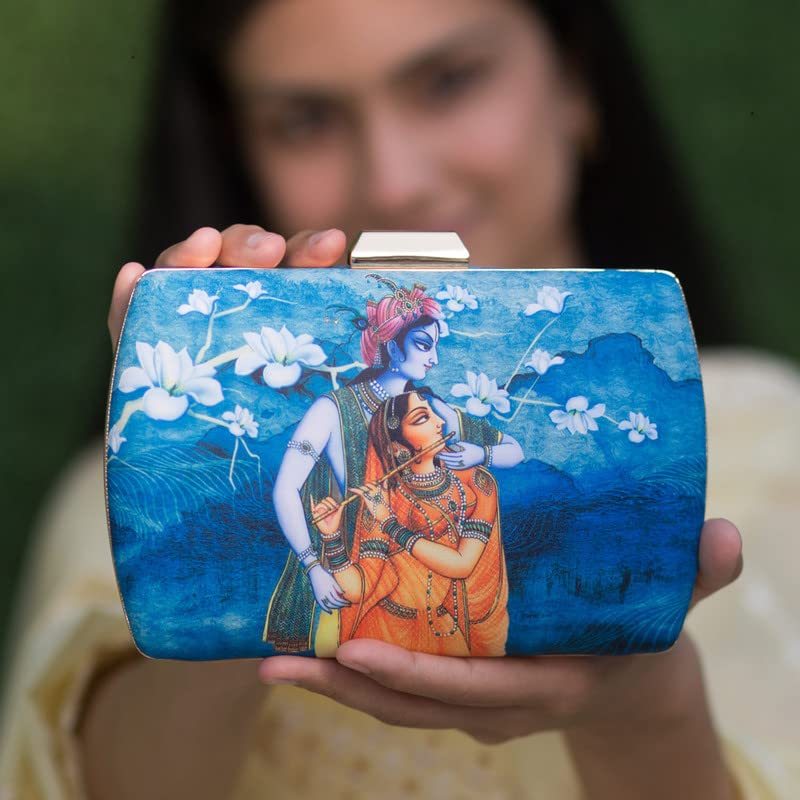 Artklim Majestic Radha Krishna Printed Clutch