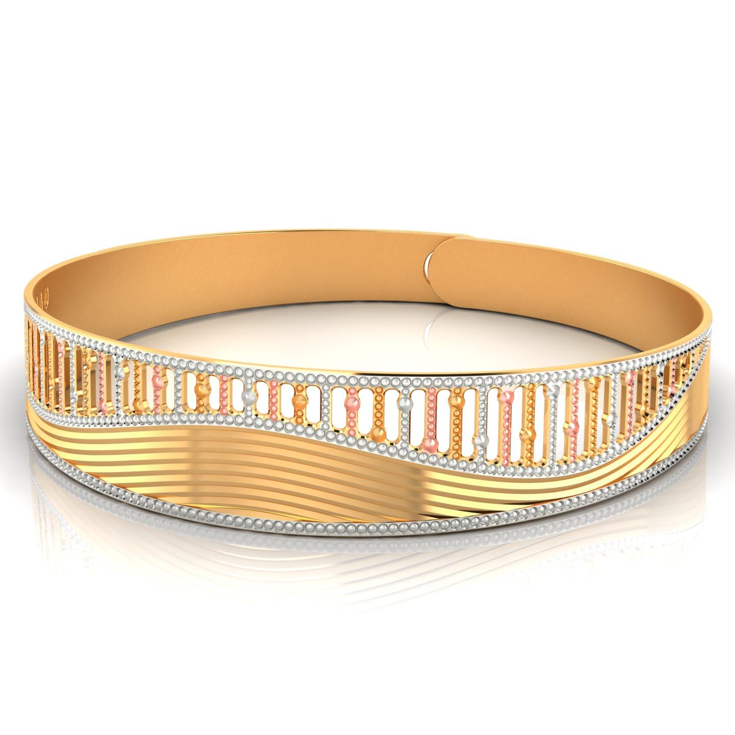 CYGNI BANGLES Womens Luxury Bracelets 18kt Yellow Gold Gold Plated CNC, Bracelet for Women Traditional Design Froming Jewelry (LBR-13)