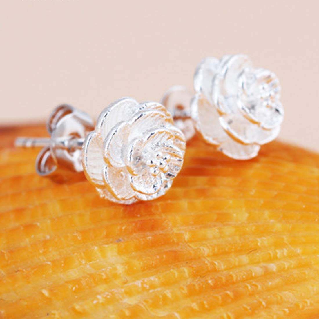 Peora Fashion Silver Plated Alloy Stud Earrings for Women, Silver