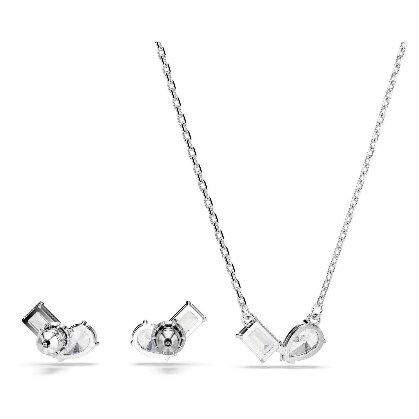 Mesmera Mixed Cuts Rhodium Plated Set 5665829