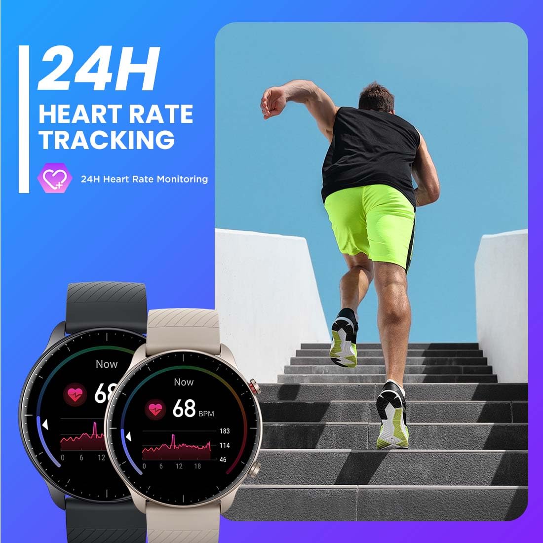 Amazfit GTR 2 (New Version) 46mm Smart Watch with HD AMOLED Display, Built-in Amazon Alexa, Built-in GPS, SpO2 & Stress Monitor, BT Phone Calls, 3GB Music Storage, 90 Sports Modes(Lightning Grey)