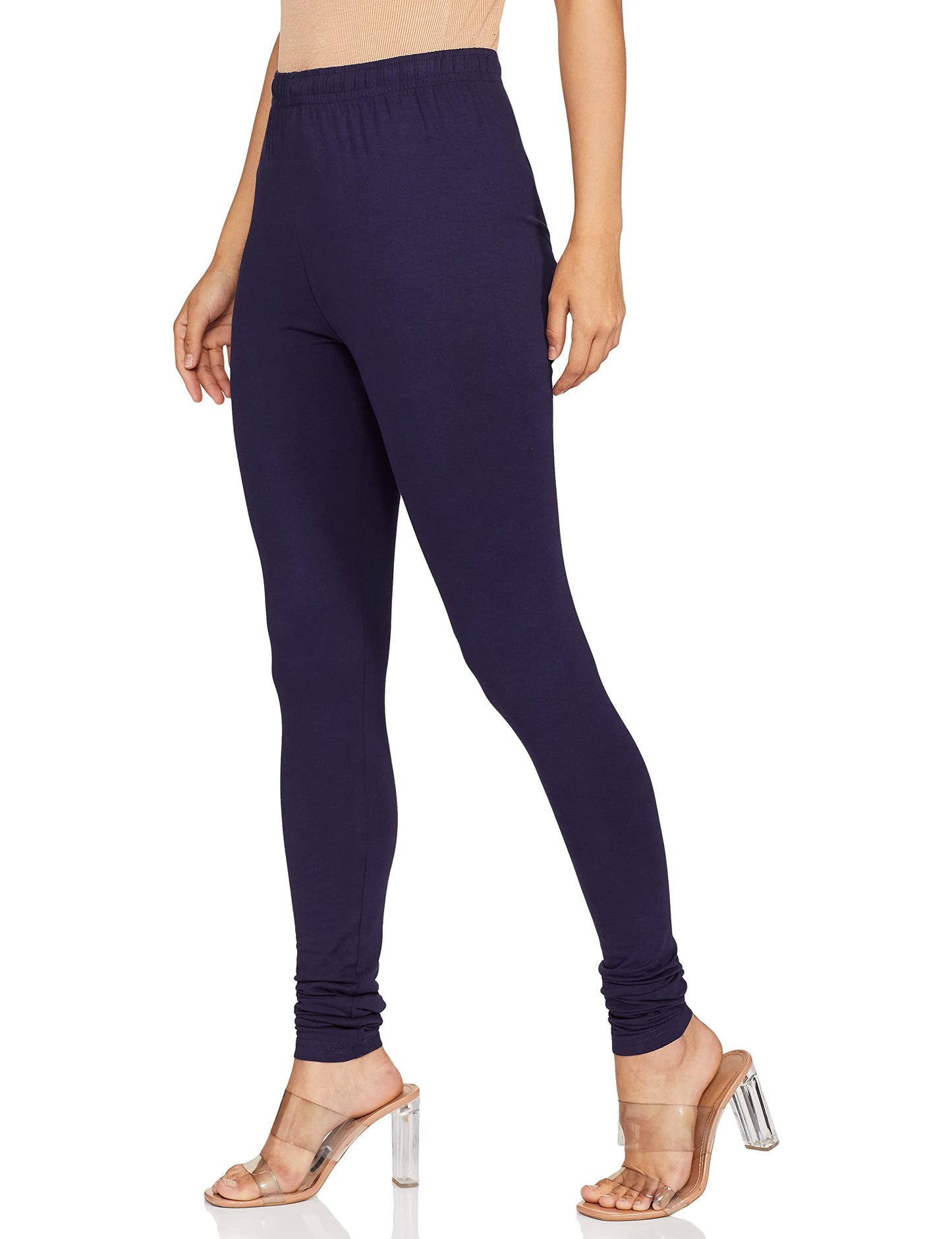 Max Women's Relaxed Fit Cotton Churidar Leggings (NOOSKC21NANAVY_Navy_XXL_Navy_2XL)