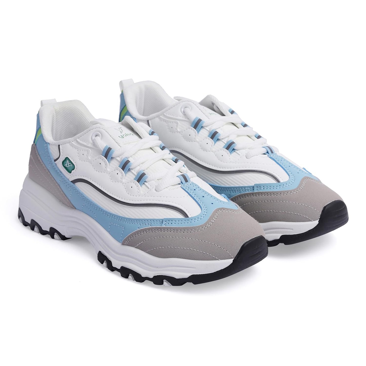 YOHO Chonks Women’s Sporty Comfortable Chunky Sneakers | Light Blue - UK 8