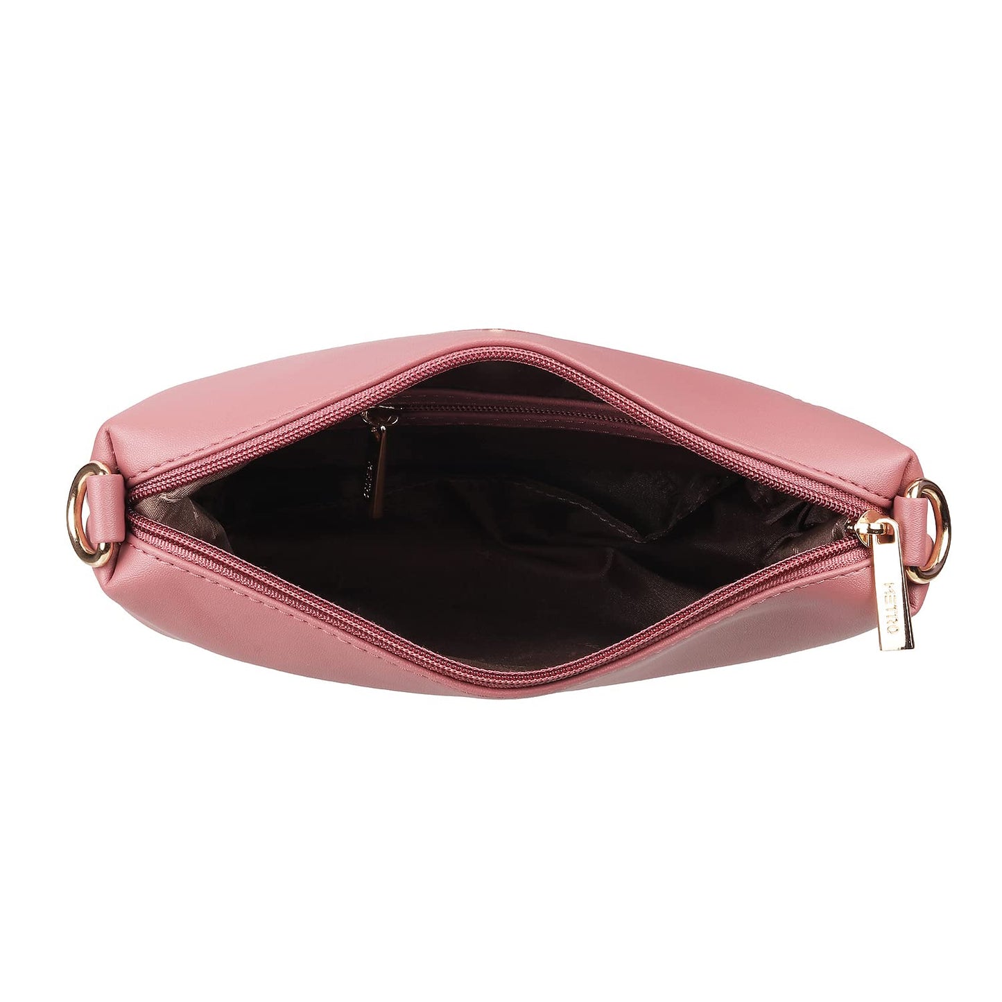 Metro Women Peach Zip Top Sling Bag (66-7352)