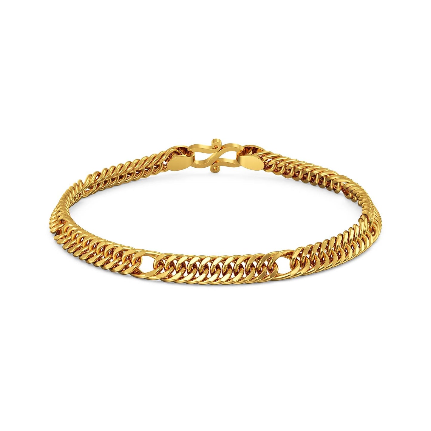 Joyalukkas 22k (916) Purity BIS Certified Captivation Gold Bracelets For Men