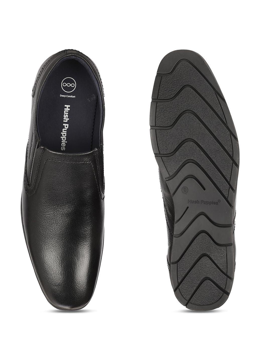 Hush Puppies Mens ERIC Slipon E 23 Black Formal Shoes - 7 UK (8556003)