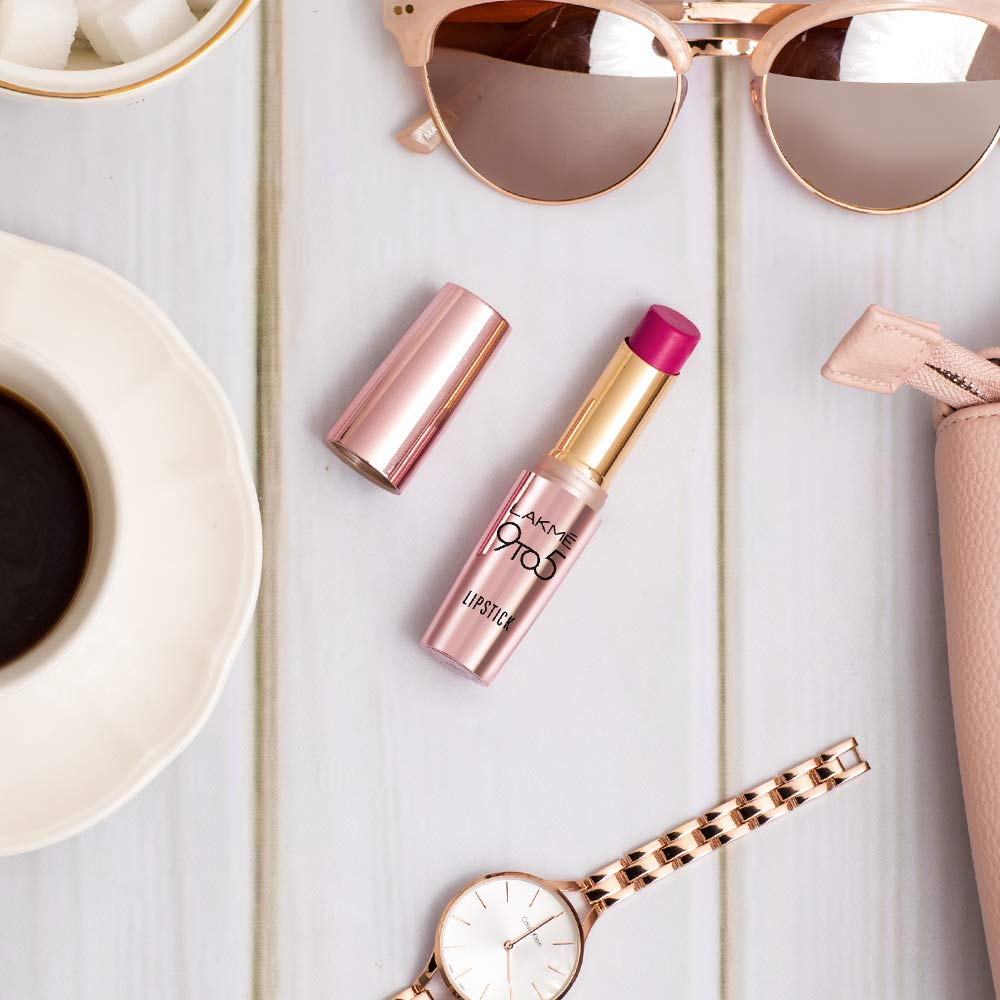 LAKMÉ Powerplay Priming Smooth Matte Finish Lightweight Lipstick, Smudgeproof, Lasts 16hrs, Hydrates Lips, Blushing Nude, 3.6g