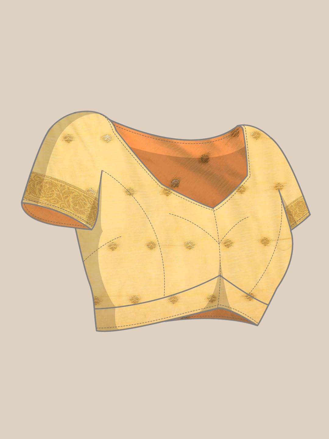 MOHEY Women's Yellow Art Silk Zari Weave Saree (Yellow)