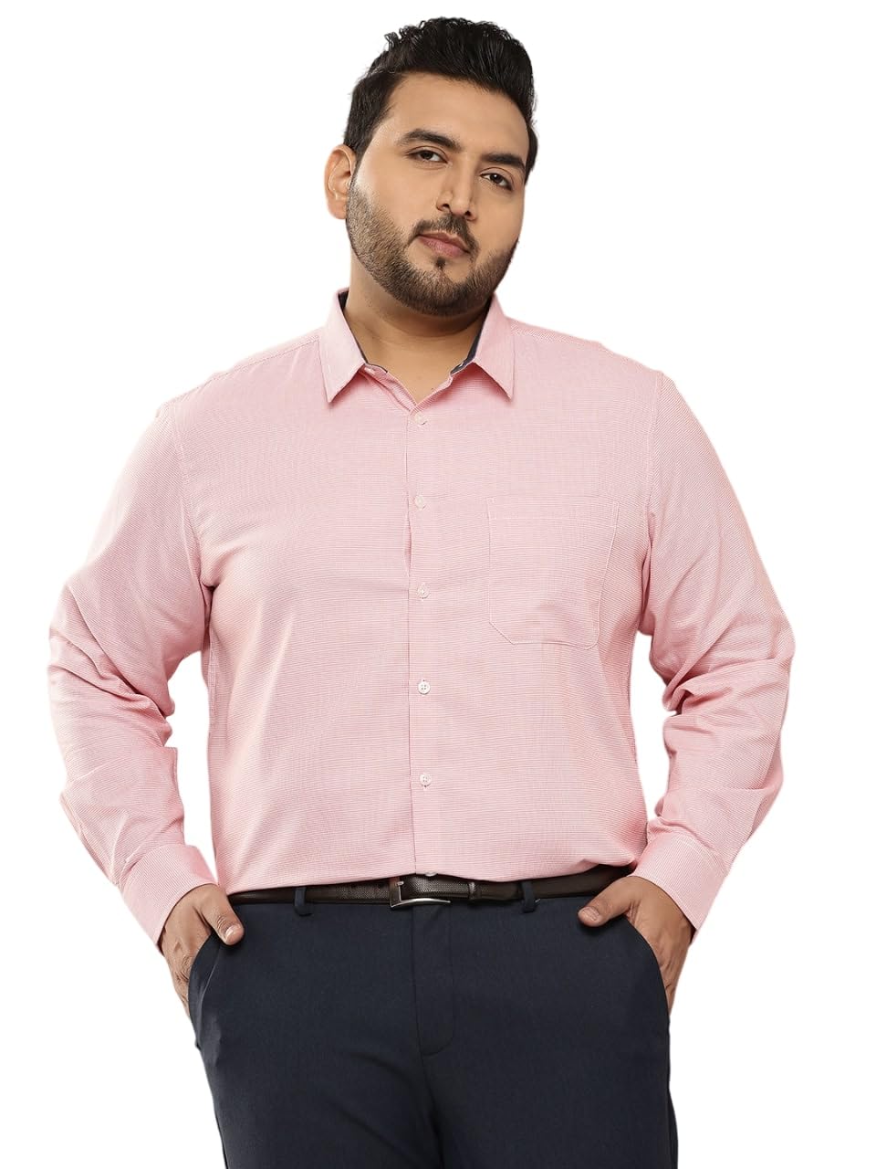 Thomas Scott Plus Size Premium Pure Cotton Formal Shirt(TS1472_Red_6XL)