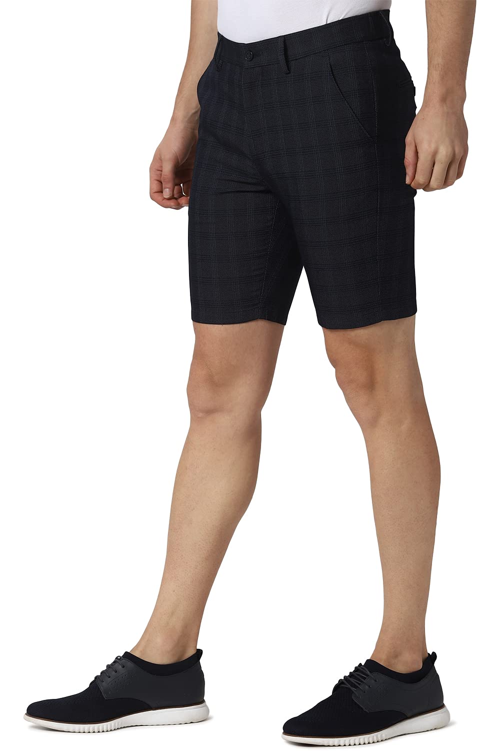 Peter England Men's Slim Fit (PESRMSLFS99725_Navy_38)