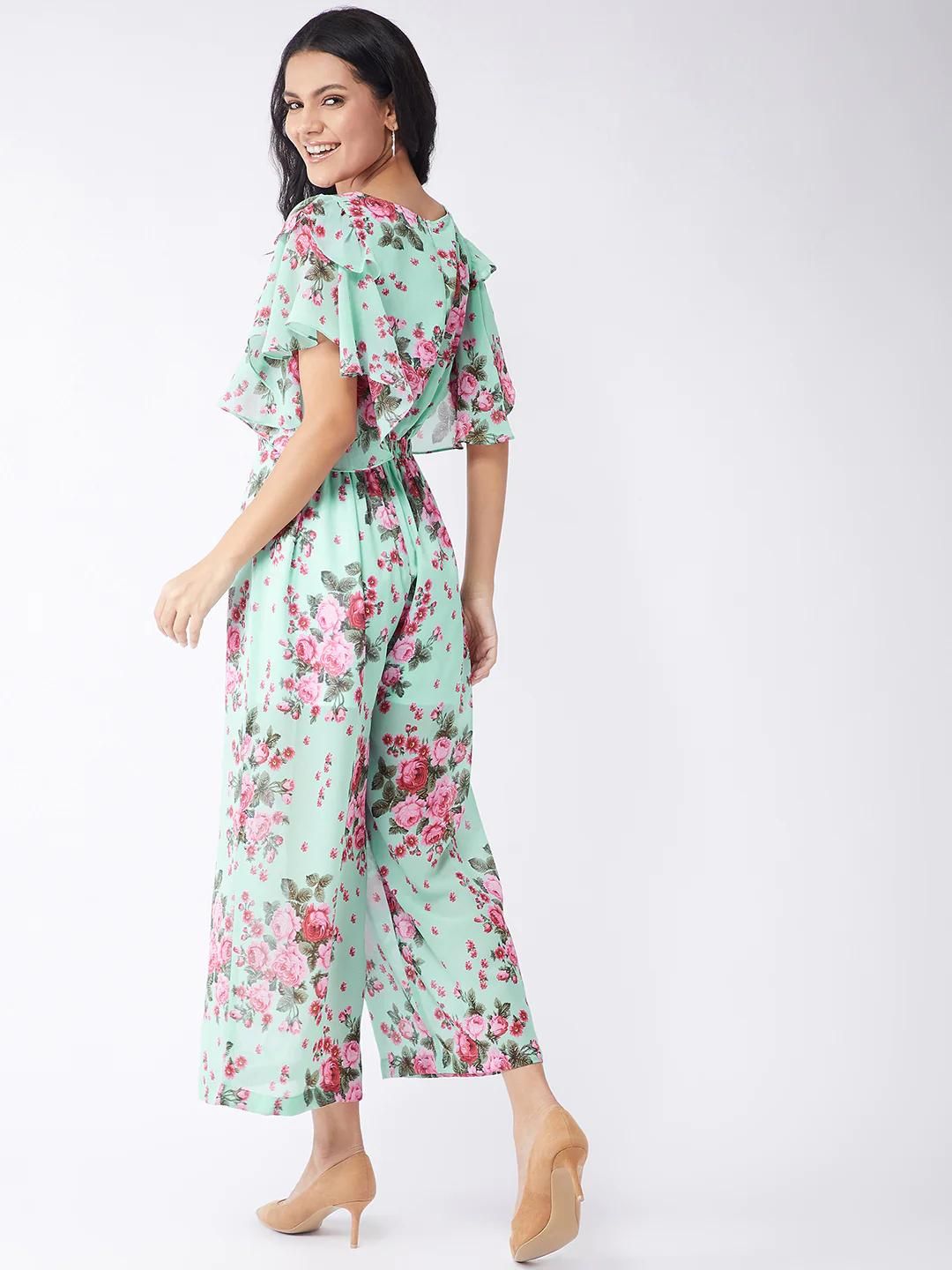 PANNKH Pastel Printed Floral Jumpsuit