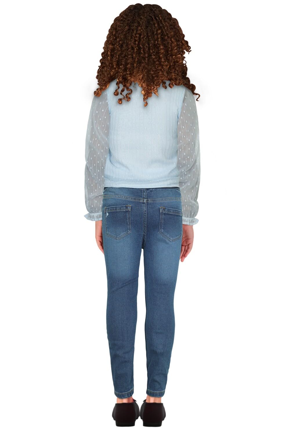 Allen Solly Girl's Regular Fit Blouse (AGTSERGFX53759_Blue