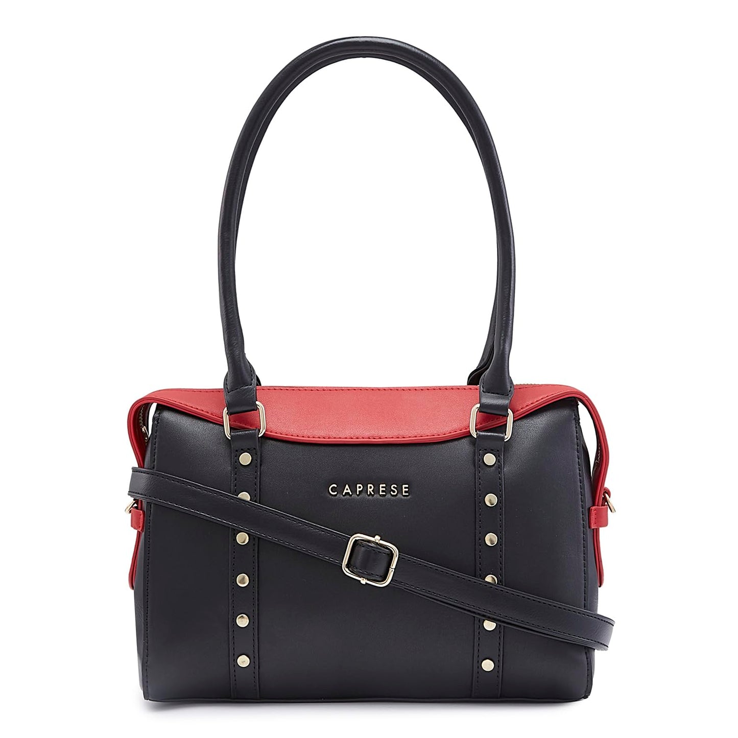 Caprese SHELBY SOLID RED FAUX LEATHER SMALL SATCHEL HANDBAG