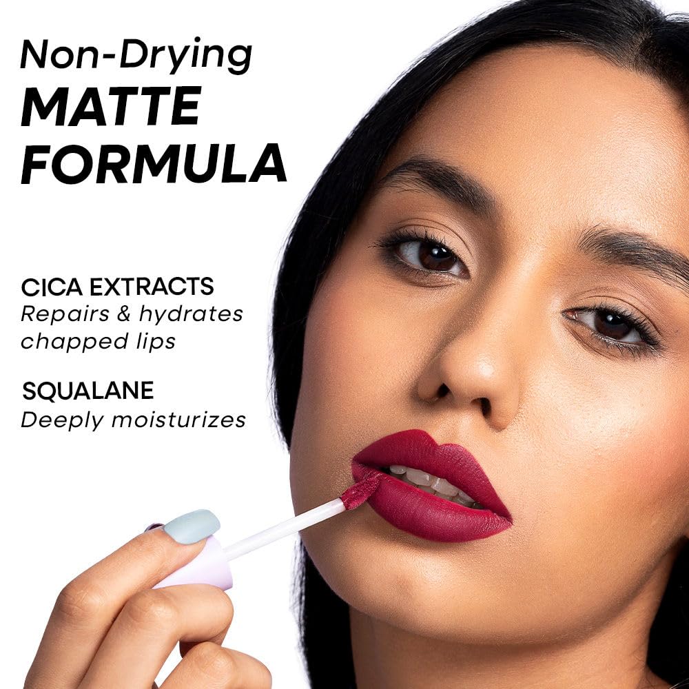 Nykaa Superlight Lip Cloud Airy Mousse Matte Liquid Lipstick for Lip & Cheek - Grapefruit Sparkle (5ml)