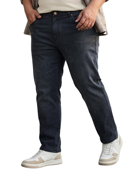 Urbano Plus Men's Dark Grey Regular Fit Solid Jeans Stretchable (plusepsjeanp-dgrey-36-01)