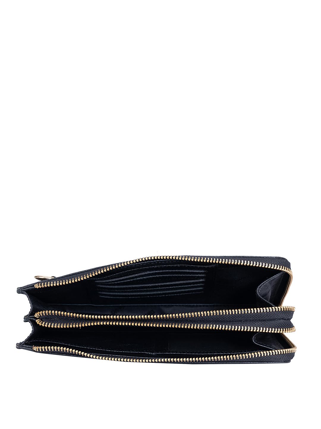 Da Milano Genuine Leather Black Multi Pouch (4420C)