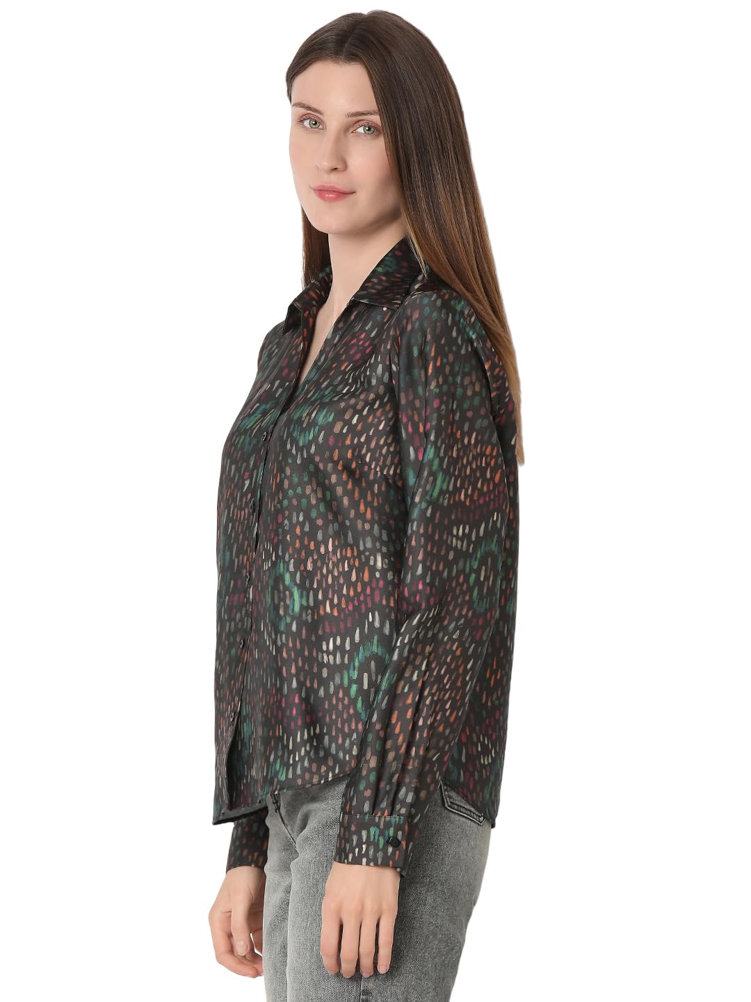 VERO MODA Women's Regular Fit Black Shirt