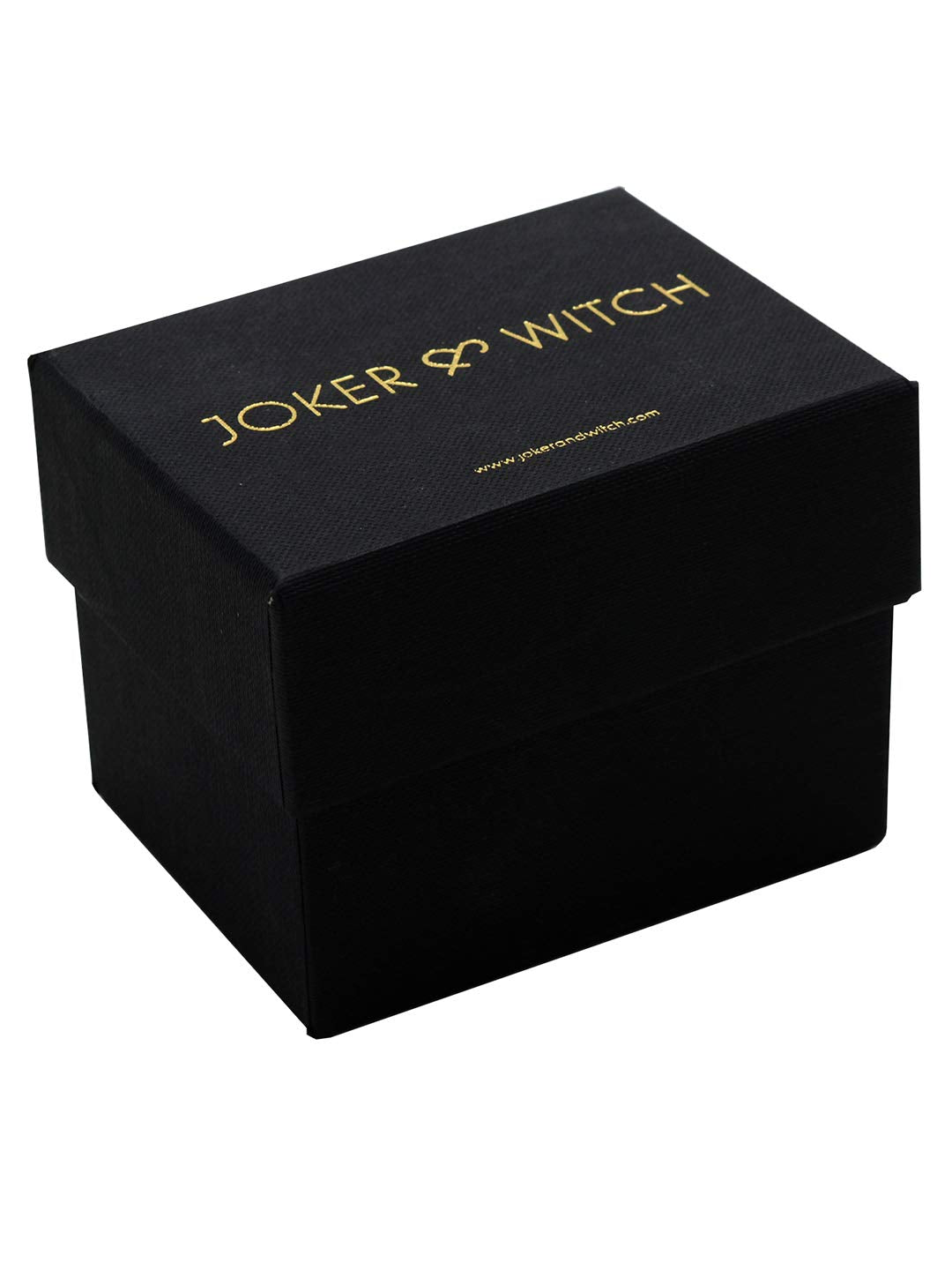 Joker & Witch Leather Vanilla Glitz White Dial Analogue Watch Bracelet Stack For Women, White Band