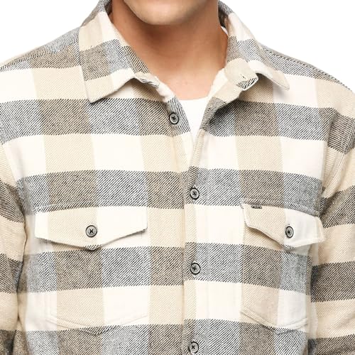 Pepe Jeans Men's A-Line Coat (PM402914_Ecru White