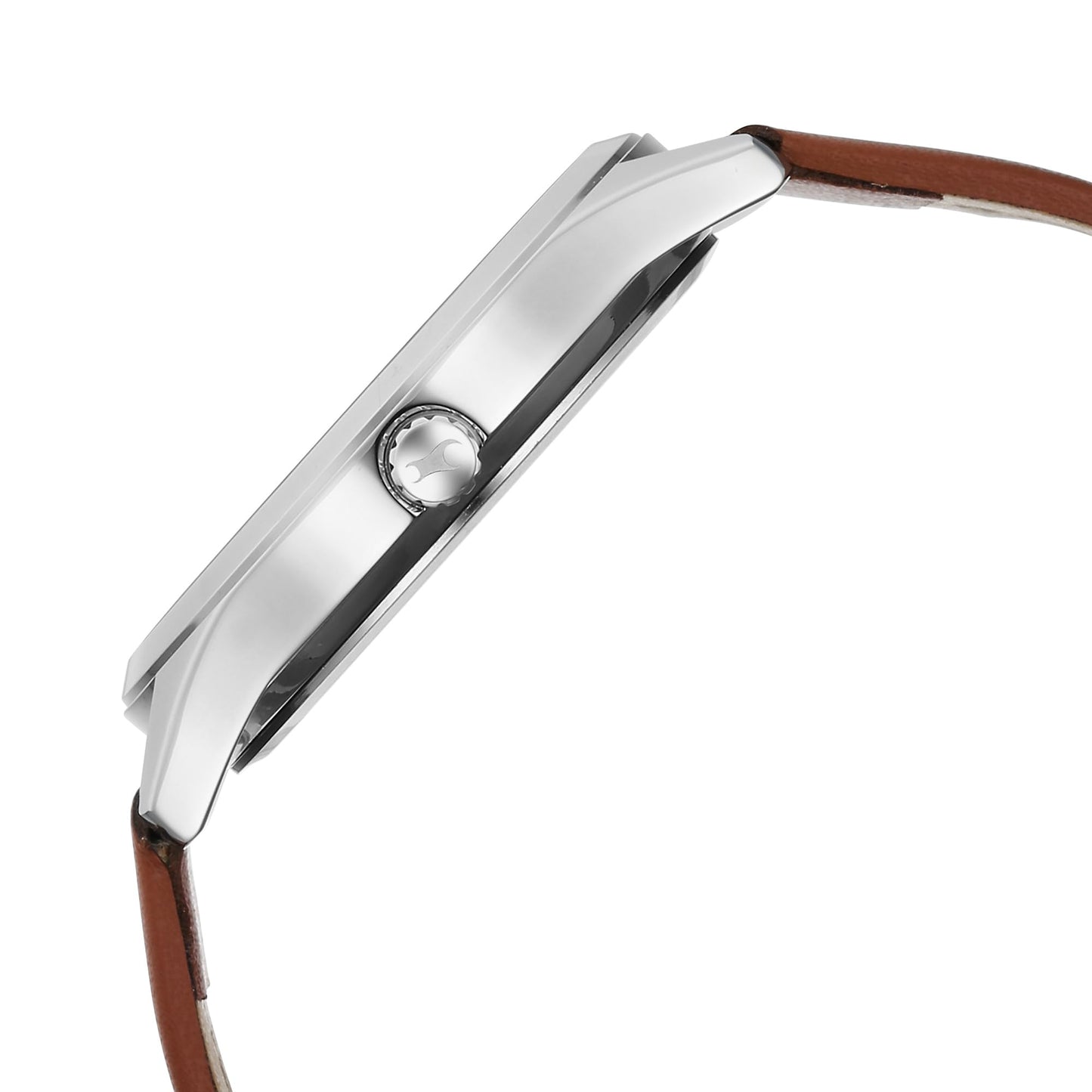 Fastrack Stunners Quartz Analog Blue Dial Brown Leather Strap Watch for Guys