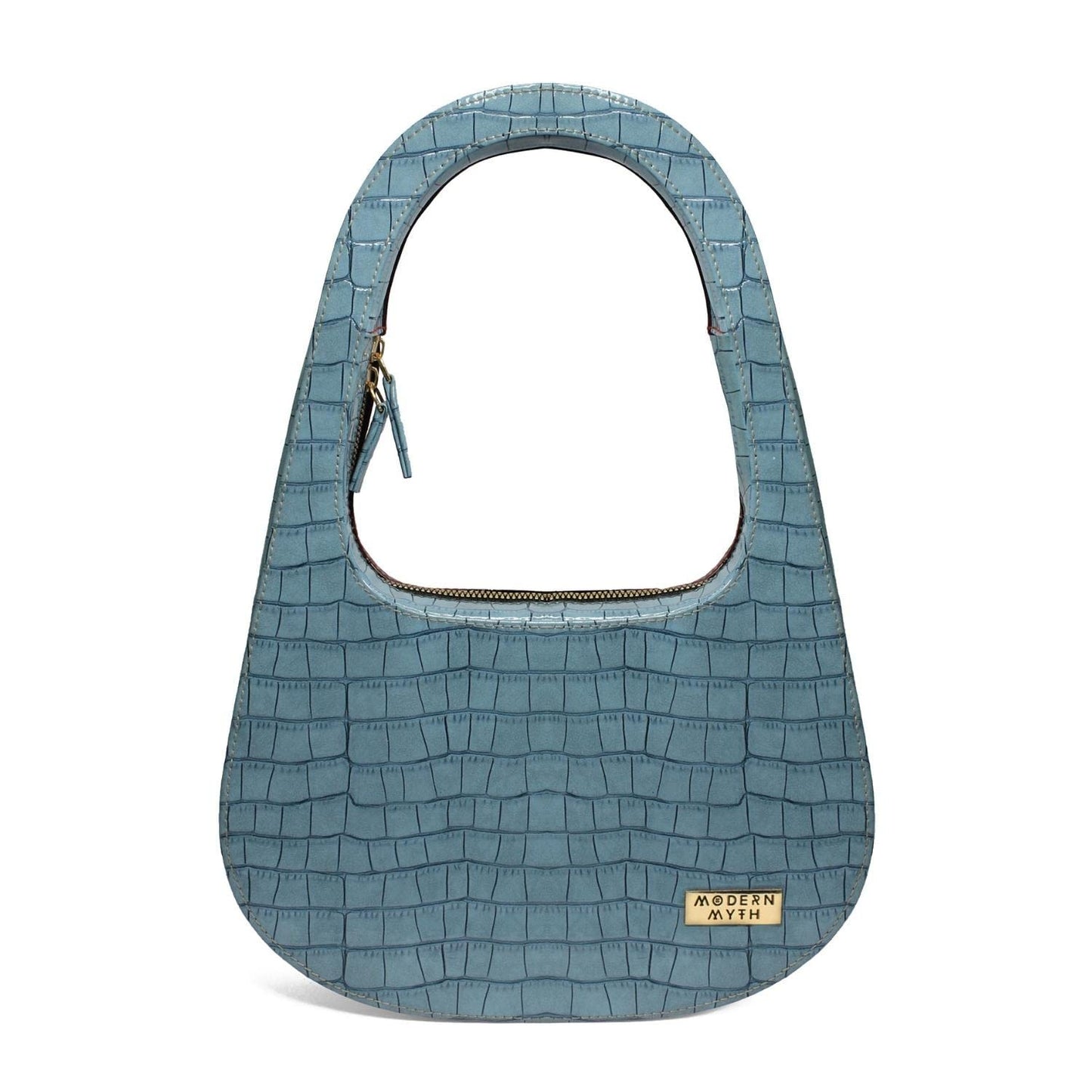 Modern Myth BELL Two Color Croco Finish Structured Handbag for Girls & Women