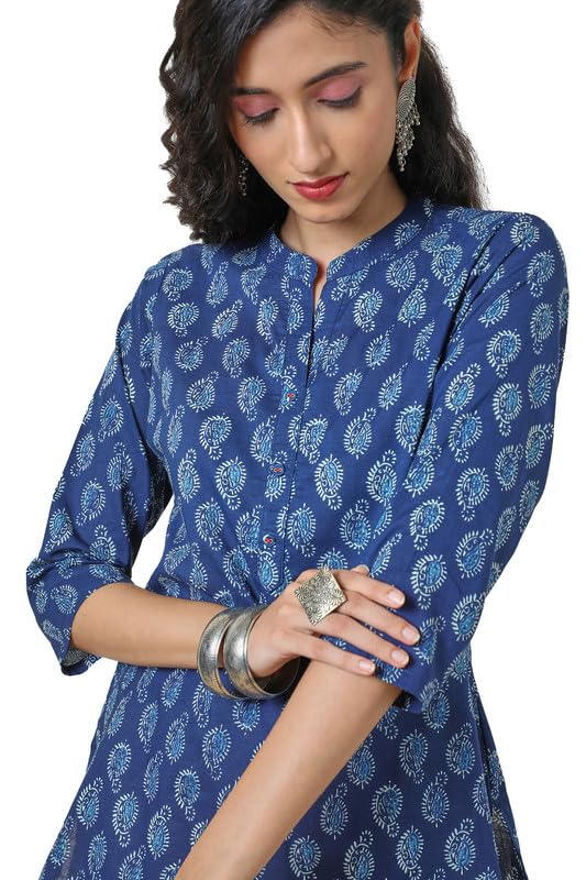 Soch Women's Regular Fit Tunic Shirt (CWA4TU30192A_Indigo