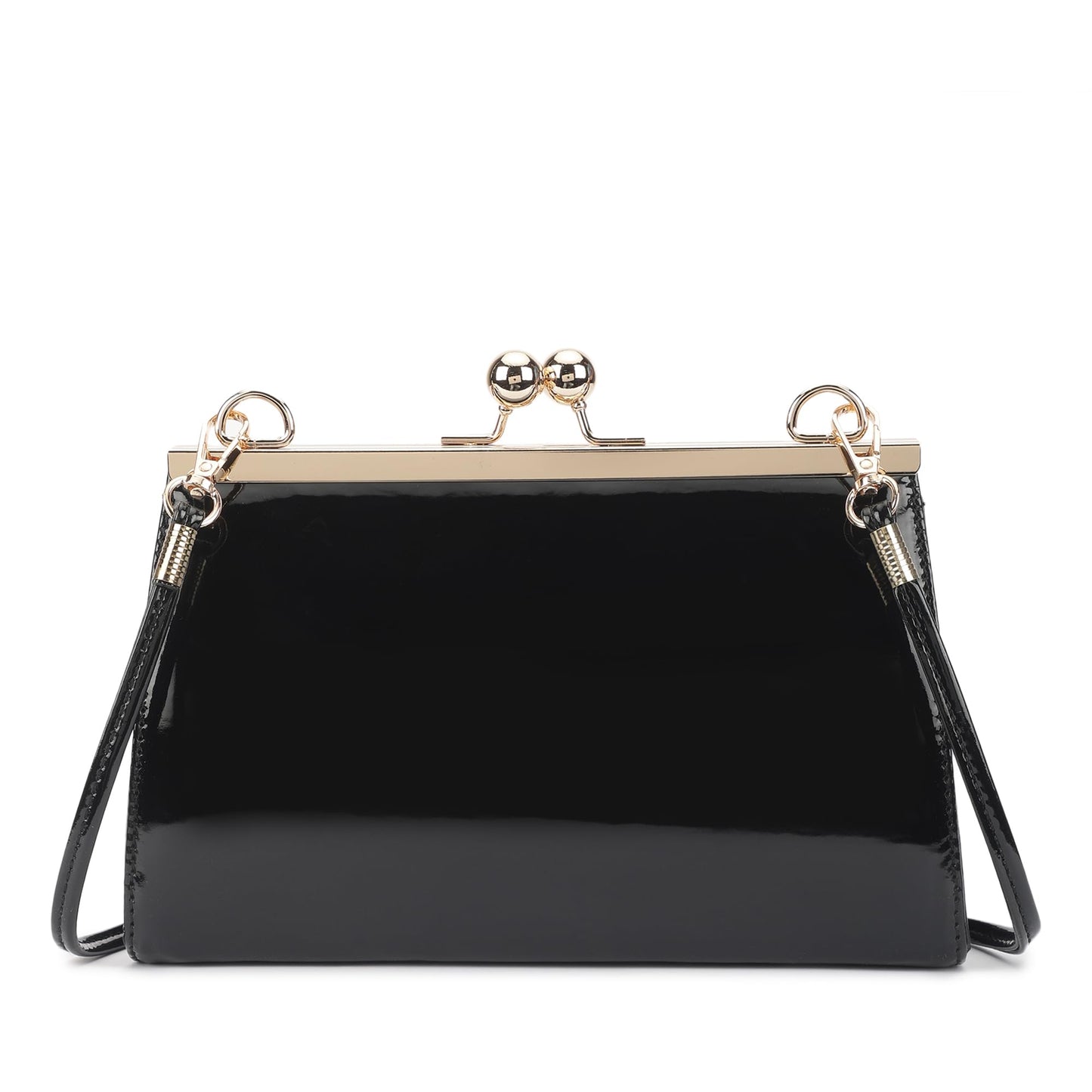 Fastrack Party Clutch For Women's, Ladies And Girls | Comes With Detachable Chain Strap |Made Up Of Semi Pu Leather, Black