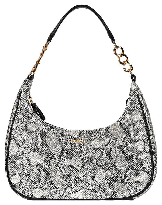 eske Ryanne, the Hobo Shoulder Bag | Python-Textured Vegan Leather | Stylish Chain Strap | Zip Closure with External Pocket | 1 Main Compartment + 3 Interior Pockets | Trendy Compact Purse