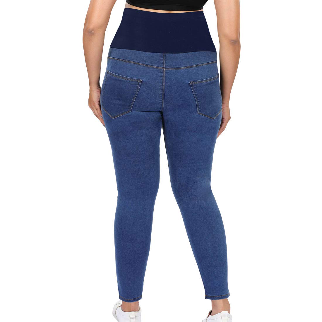 dermawear Women Stretchable High Rise Regular Fit Shapewear Denim Jeans (SD-1202-Cobalt Blue_40)