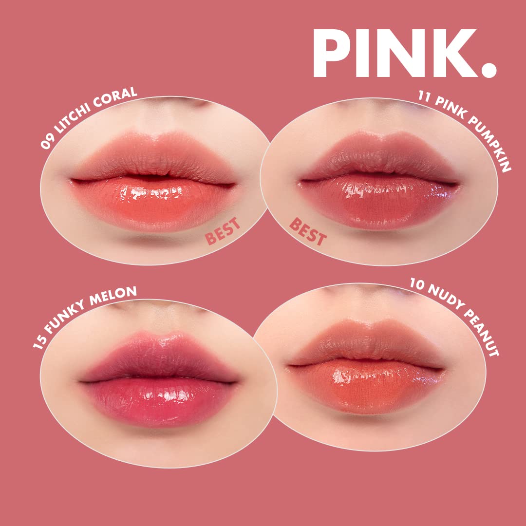 rom&nd Bare Juicy Lasting Glossy Tint 23 Nucadamia | High-Shine Lip Color | Smooth Application | Lightweight and Comfortable Wear | Hydrating Lip Tint for Everyday Use