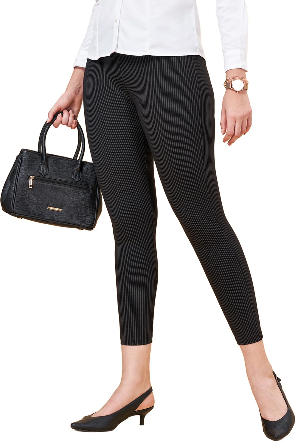 Annabelle by Pantaloons Women's Slim Fit Pants (110146228004_Jet Black_34)