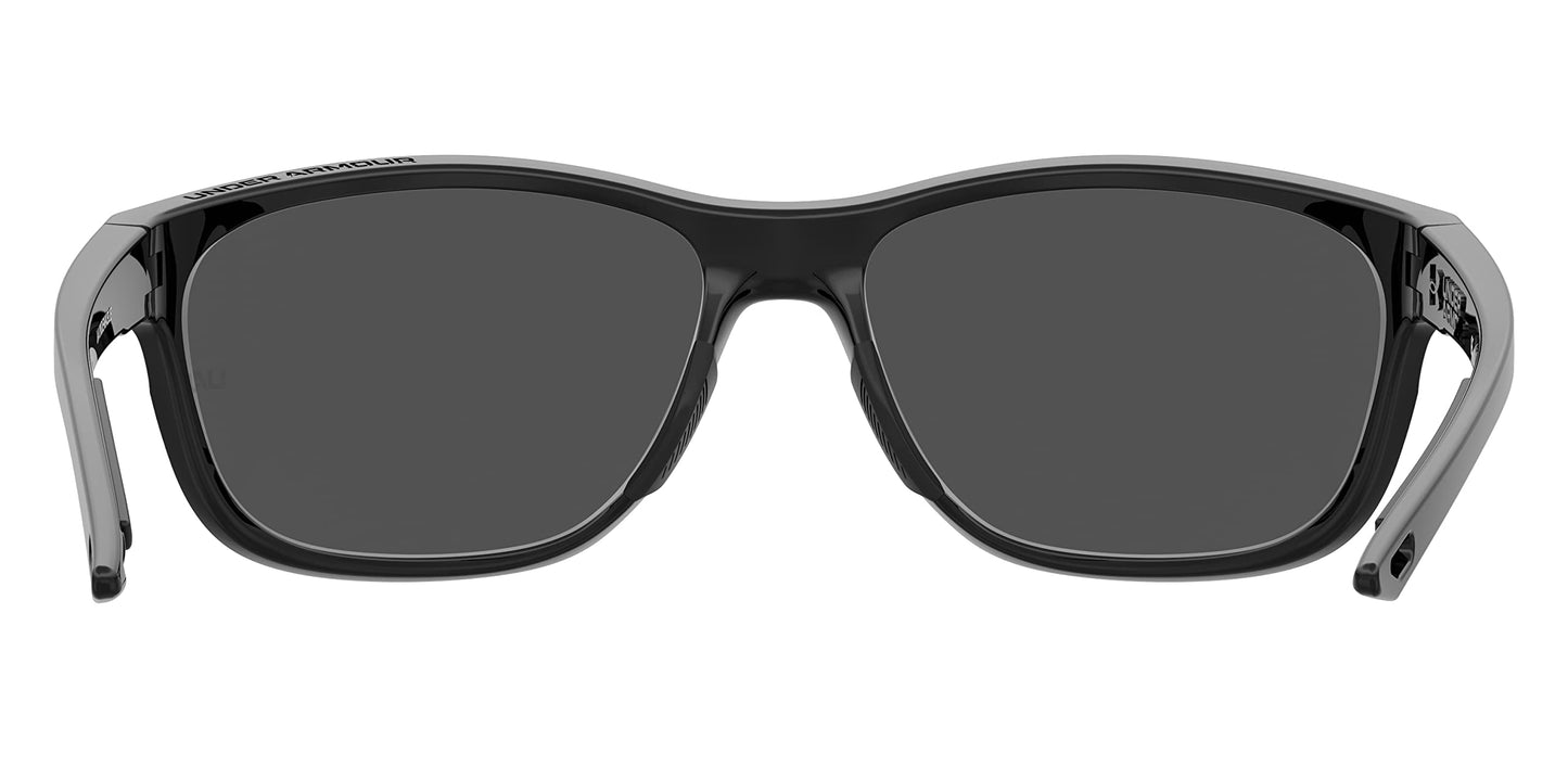 Under Armour Non-Polarized Round Unisex's Sunglasses-(UA UNDENIABLE 807 61KA| Black color