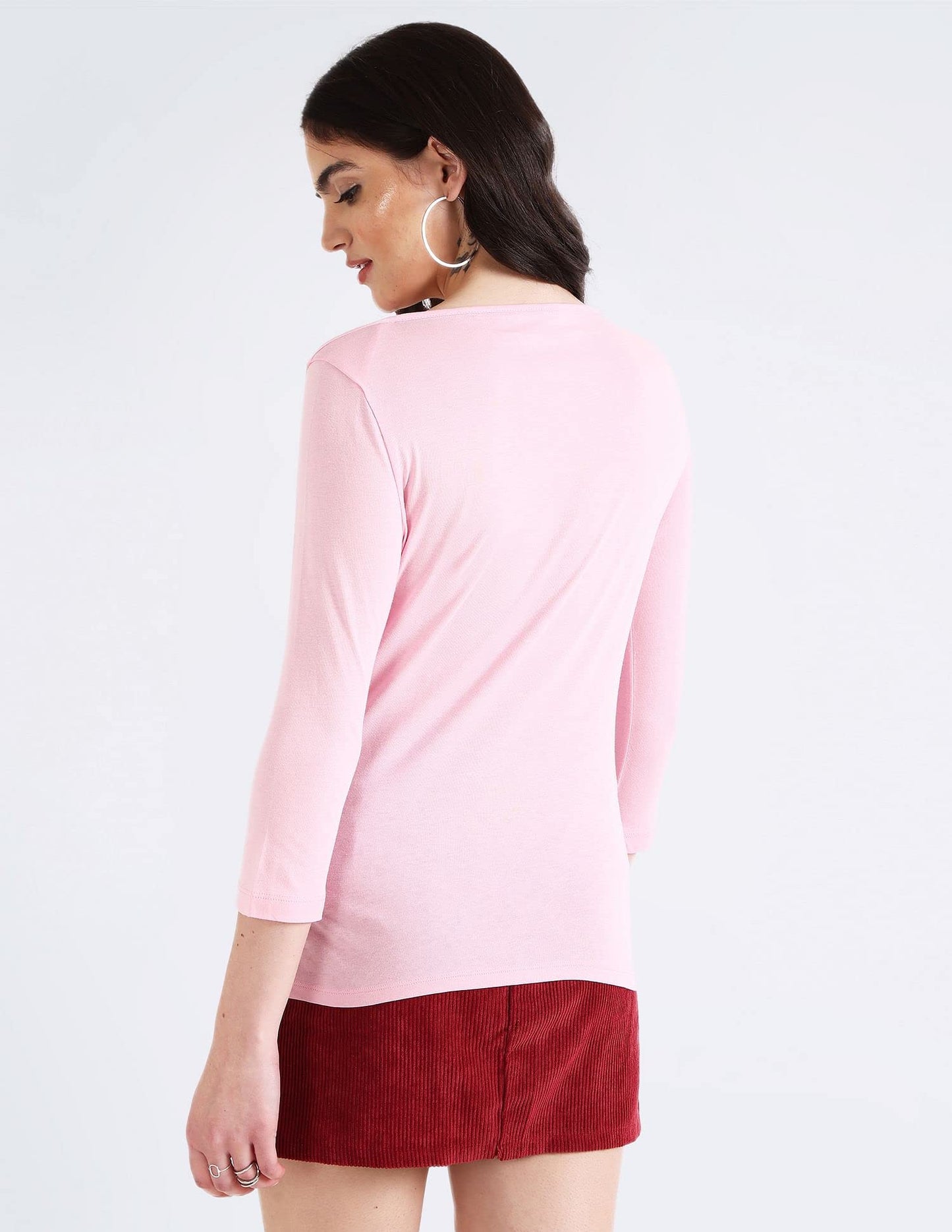 Tommy Hilfiger Slim Boat-NK TOP 3/4 SLV Classic Pink