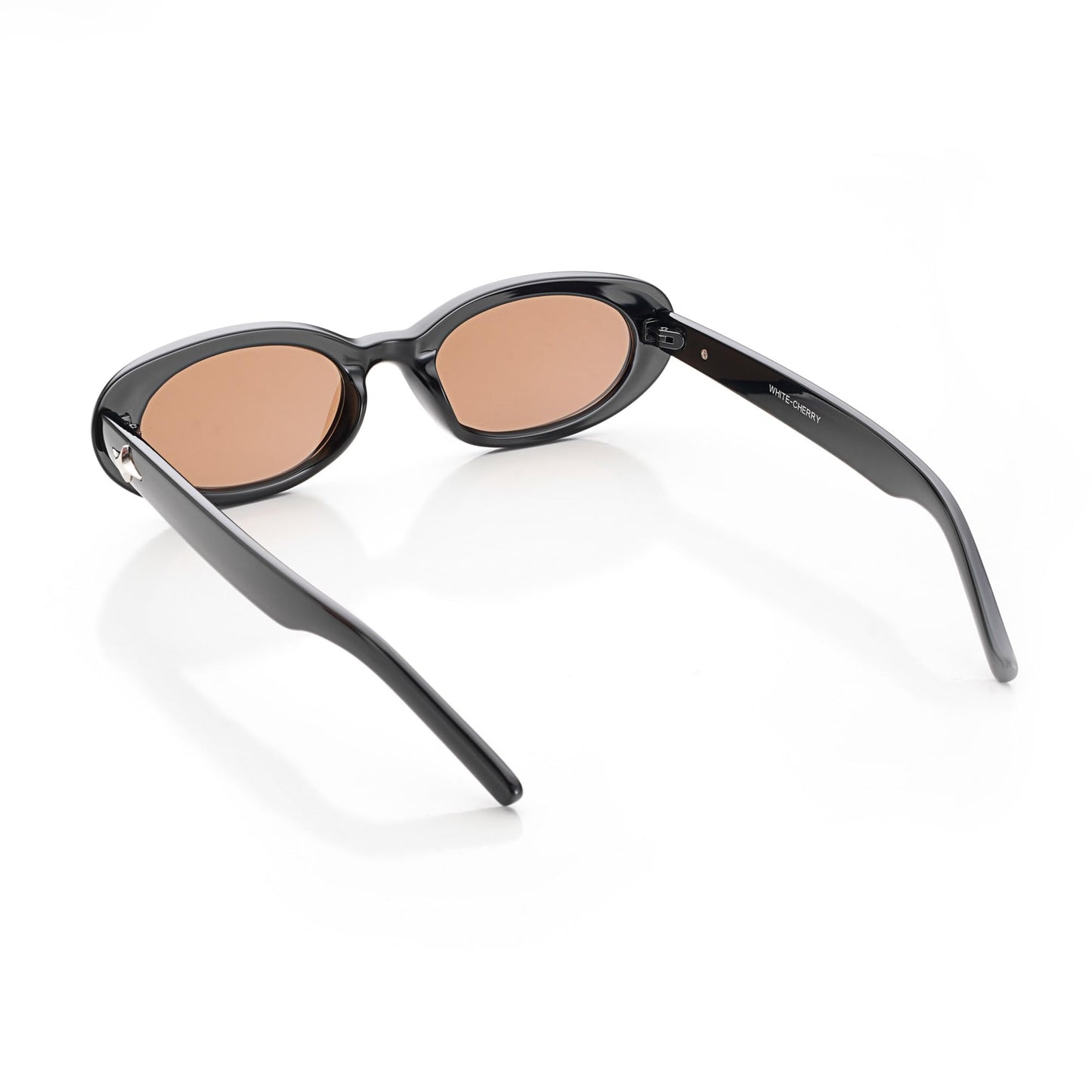 Vibe lens Trendy Retro Oval Sunglasses for Men & Women | Black Polycarbonate Frame | UV400 Protection | Classic Sun Glasses | Cooling Glass | Retro Shades